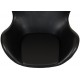 Arne Jacobsen Egg chair in patinated black leather