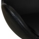 Arne Jacobsen Egg chair in patinated black leather