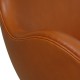 Arne Jacobsen Egg chair in walnut grace leather