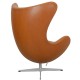 Arne Jacobsen Egg chair in walnut grace leather