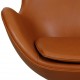 Arne Jacobsen Egg chair in walnut grace leather