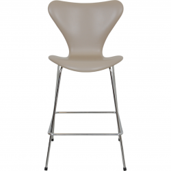 Arne Jacobsen barstool reupholstered in grey classic leather