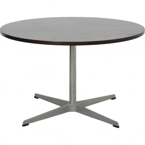Arne Jacobsen cirkulært Sofabord af bejdset eg Ø:75