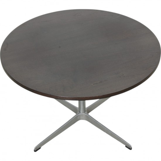 Arne Jacobsen cirkulært Sofabord af bejdset eg Ø:75
