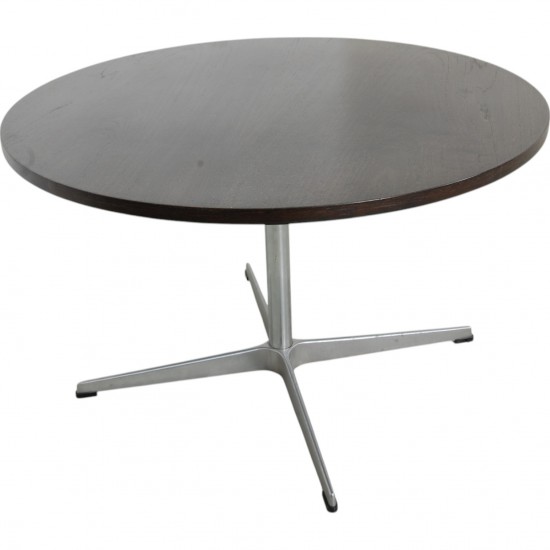 Arne Jacobsen cirkulært Sofabord af bejdset eg Ø:75