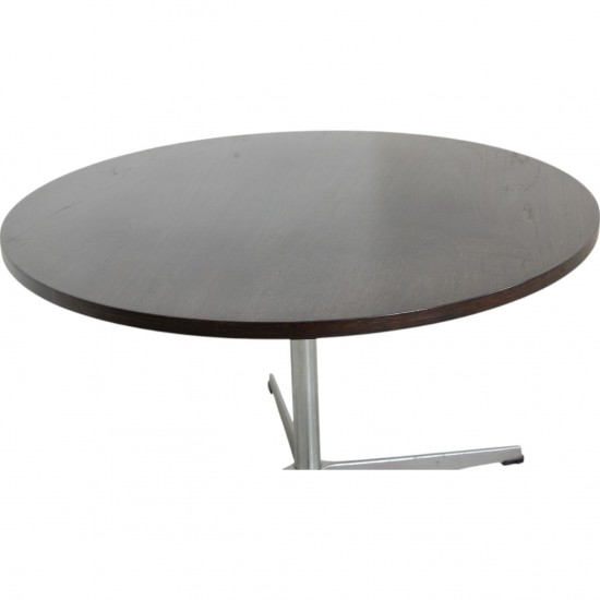 Arne Jacobsen cirkulært Sofabord af bejdset eg Ø:75