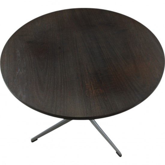 Arne Jacobsen cirkulært Sofabord af bejdset eg Ø:75