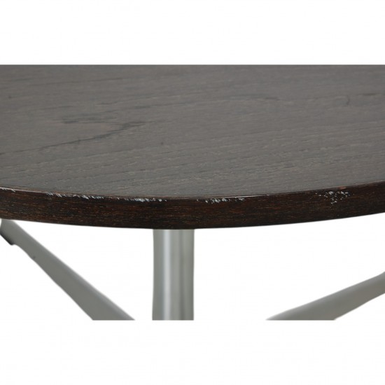 Arne Jacobsen cirkulært Sofabord af bejdset eg Ø:75