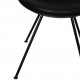 Arne Jacobsen Drop chair reupholstered in black nevada anilin leather