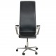 Arne Jacobsen Tall oxford office chair in black leather