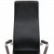 Arne Jacobsen Tall oxford office chair in black leather