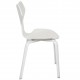 Sæt med 3 hvide Arne Jacobsen Grandprix stole