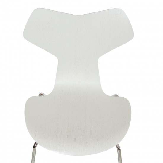 Sæt med 6 grå Arne Jacobsen Grandprix stole