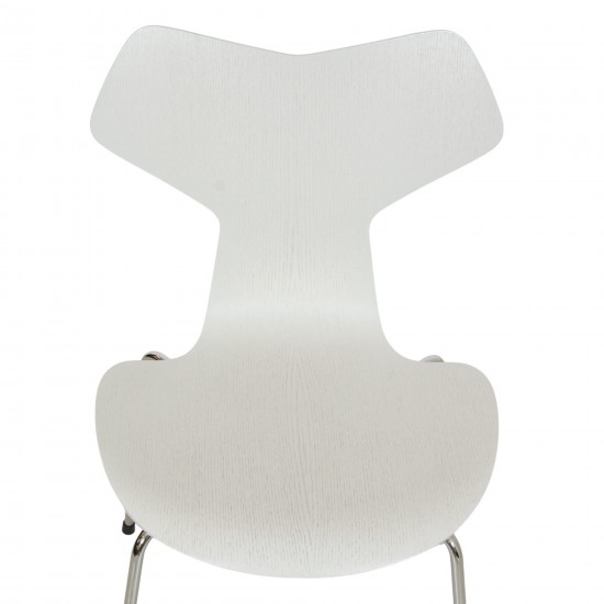 Sæt med 6 grå Arne Jacobsen Grandprix stole