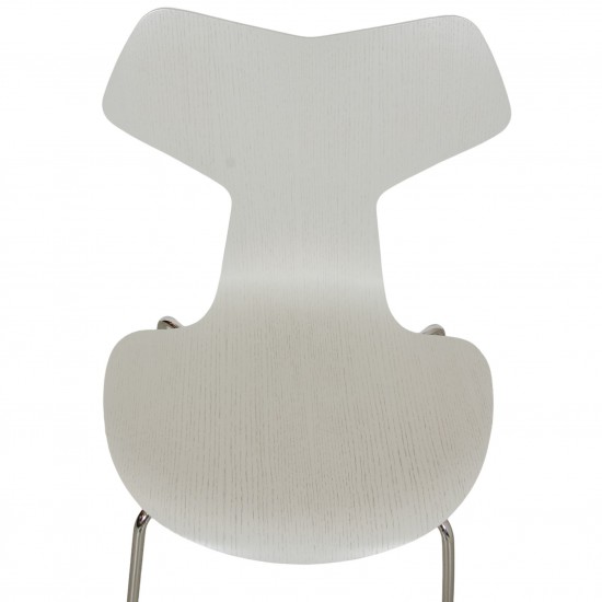 Sæt med 6 grå Arne Jacobsen Grandprix stole