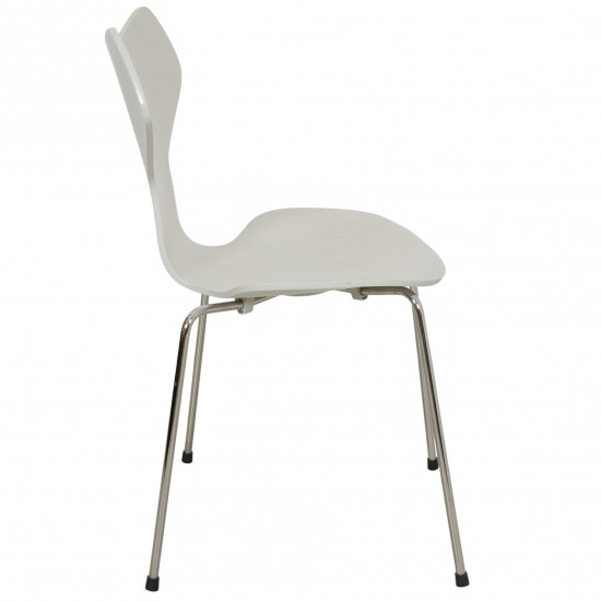 Sæt med 6 grå Arne Jacobsen Grandprix stole