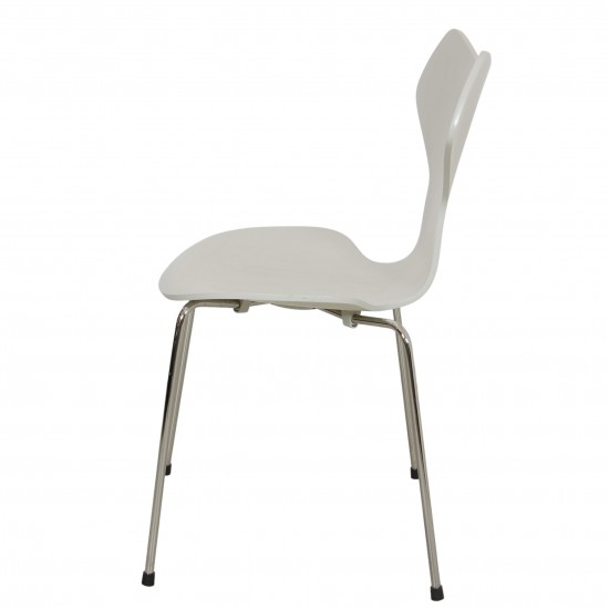 Sæt med 6 grå Arne Jacobsen Grandprix stole