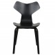 Arne Jacobsen Grandprix chair in black lacquered ash with wooden legs