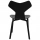 Arne Jacobsen Grandprix chair in black lacquered ash with wooden legs