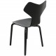 Arne Jacobsen Grandprix chair in black lacquered ash with wooden legs