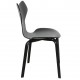 Arne Jacobsen Grandprix chair in black lacquered ash with wooden legs