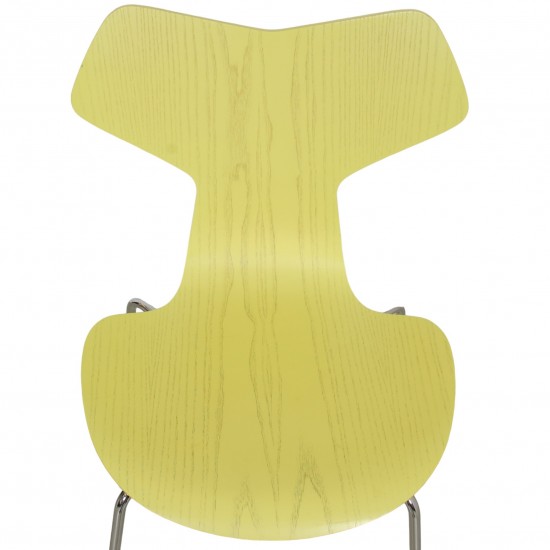 Arne Jacobsen yellow Grandprix chair