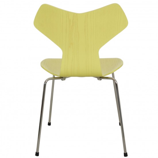 Arne Jacobsen yellow Grandprix chair