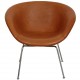 Arne Jacobsen Pot chair in cognac anilin leather