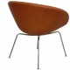 Arne Jacobsen Pot chair in cognac anilin leather