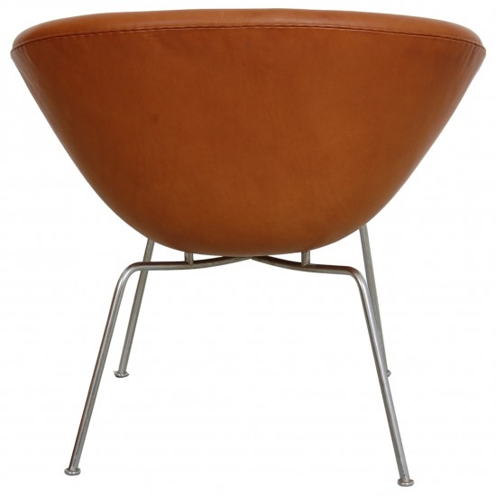 Arne Jacobsen Gryde stol i cognac anilin læder