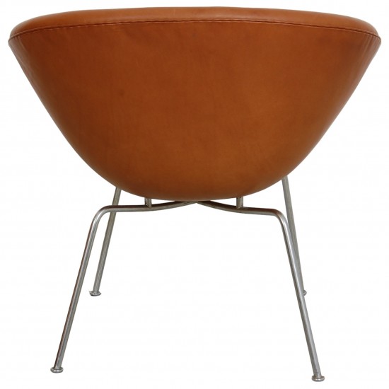 Arne Jacobsen Pot chair in cognac anilin leather