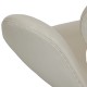 Arne Jacobsen tall Swan chair in white leather