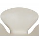 Arne Jacobsen tall Swan chair in white leather