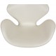 Arne Jacobsen tall Swan chair in white leather