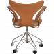 Arne Jacobsen Lilje kontorstol i patineret cognac læder