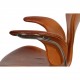 Arne Jacobsen Lilje kontorstol i patineret cognac læder