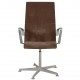 Arne Jacobsen middle Oxford chair in grey Alcantara fabric