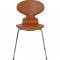 Arne Jacobsen Myre stol nybetrukket med cognac classic læder