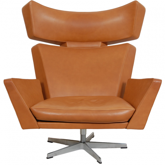 Arne Jacobsen Ox Lounge chair in cognac leather