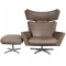 Arne Jacobsen Oksen lounge chair with footstool