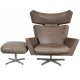 Arne Jacobsen Oksen lounge chair with footstool