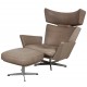 Arne Jacobsen Oksen lounge chair with footstool