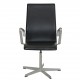 Arne Jacobsen Midle heigh Oxford chair in black leather