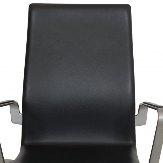 Arne Jacobsen Oxford stol i sort læder