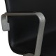 Arne Jacobsen Midle heigh Oxford chair in black leather