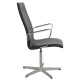 Arne Jacobsen Midle heigh Oxford chair in black leather