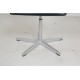 Arne Jacobsen Oxford chair with medium high back and black leather
