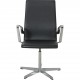 Arne Jacobsen 3273 Oxford stol i sort Aura læder