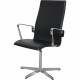 Arne Jacobsen 3273 Oxford stol i sort Aura læder