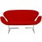 Arne Jacobsen Svane sofa i rødt stof
